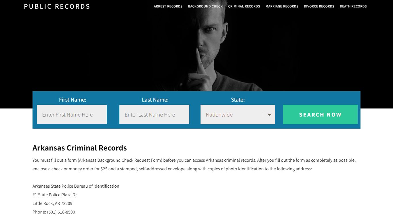 Arkansas criminal records - Public Records
